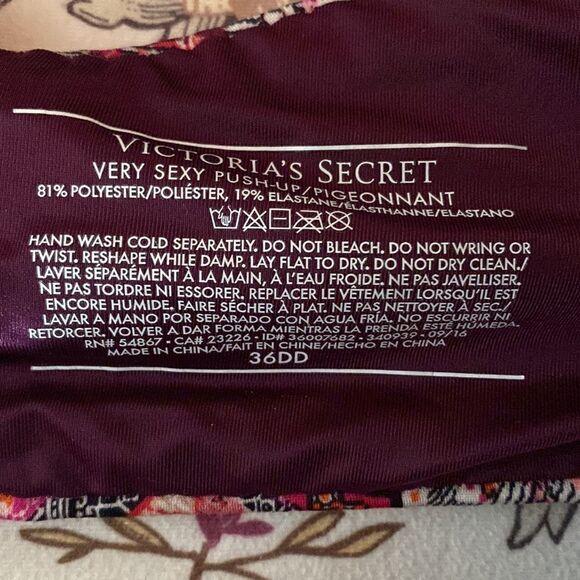 Victoria secrets a floral bra 36DD - Picture 6 of 6